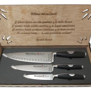 Set 3 cuchillos cocina con Chef 20cm